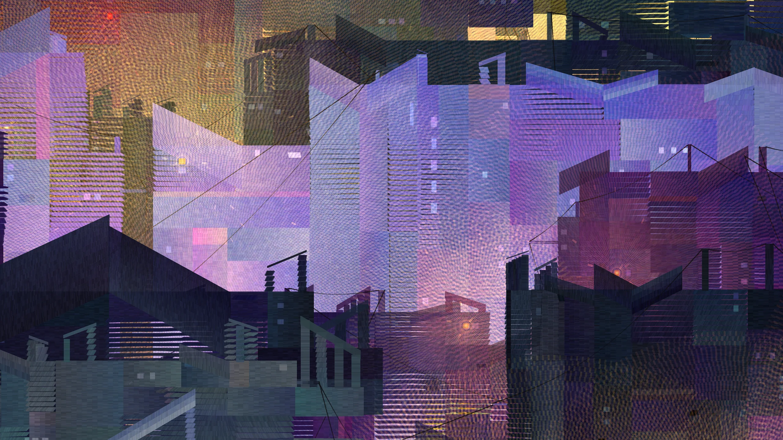 A part of the work *Linger City - Night*